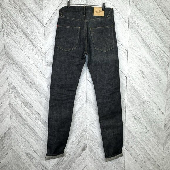 HIUT Denim Jeans Mens Size 29 x 34 Selvedge Skinr Button Fly 100% Cotton - Picture 6 of 10